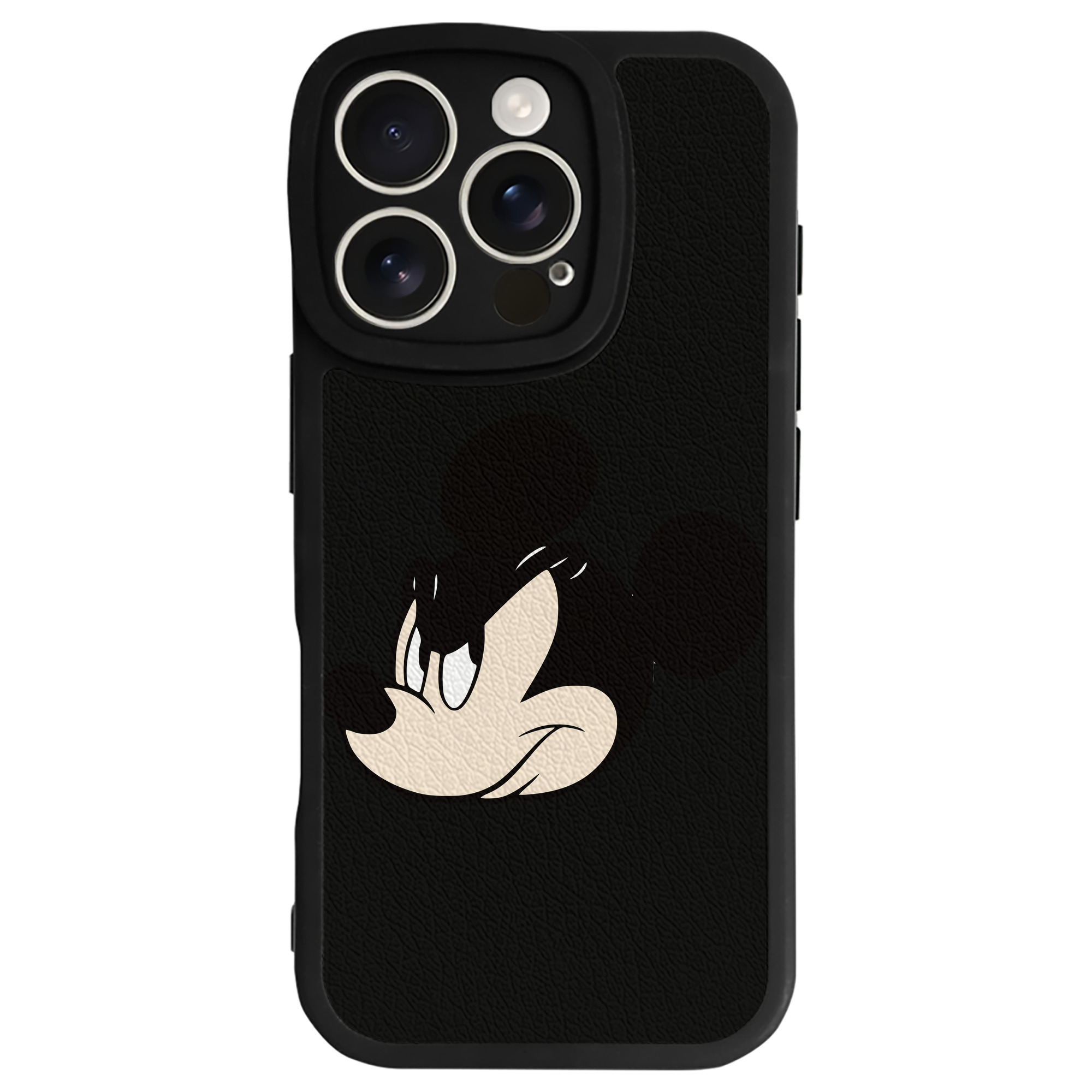 （画像用） ミッキーマウス Mickey Mouse 【iPhone 16シリーズ対応】シリコンスマホケース（レザー調） 材質：シリコン